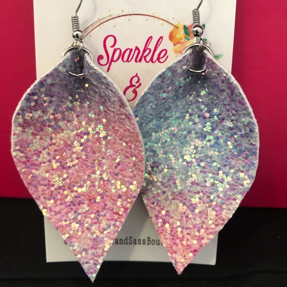 Unicorn glitter earrings